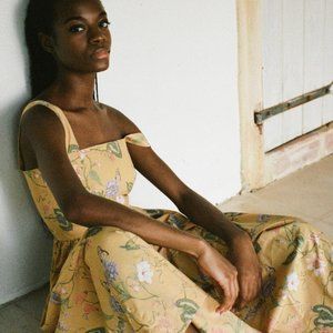 Coco Shop Poof Dress in Marigold Vine - Small